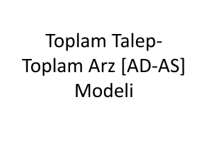 Toplam Talep- Toplam Arz [AD