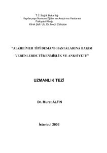 uzmanlık tezi - İstanbul Sağlık Müdürlüğü