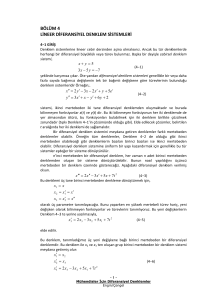 bölüm 4 lineer diferansiyel denklem sistemleri