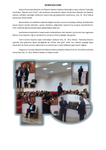 BEYNİM SENİ YERİM Selçuk Üniversitesi Beyşehir Ali Akkanat