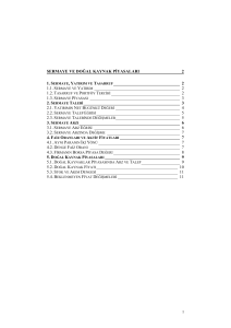 Sermaye ve Doğal Kaynaklar Piyasası PDF belgesi