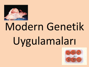 Modern Genetik Uygulamalar