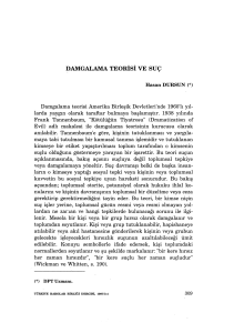 DAMGALAMA TEORiSi VE SUÇ - Türkiye Barolar Birliği Dergisi