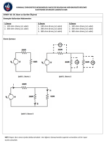 1.Devre 1. 100 ohm direnç (x1 adet)