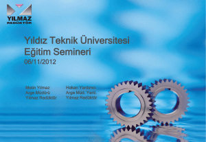 Yıldız Teknik Üniversitesi Redüktör Semineri