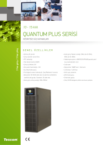 Quantum PLUS Serisi 10-15kVA