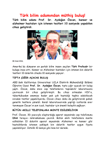 Türk bilim adamı Prof. Dr. Aydoğan Özcan, kanser ve