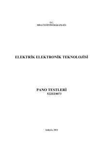 elektrik elektronik teknolojisi pano testleri