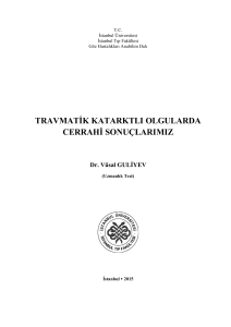 travmatik katarktlı olgularda cerrahi sonuçlarımız