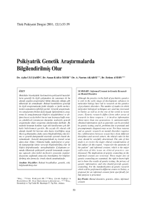 7-Psikiyatrik Genetik - Turkish Journal of Psychiatry