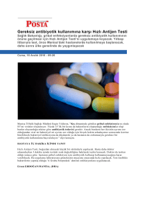 Gereksiz antibiyotik kullanımına karşı Hızlı Antijen Testi