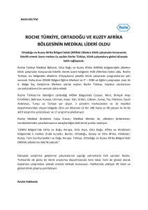 Roche Türkiye, Ortadoğu ve Kuzey Afrika