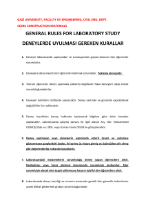 general rules for laboratory study deneylerde uyulması gereken