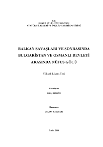 balkan savaşları ve sonrasında bulgaristan ve osmanlı devleti