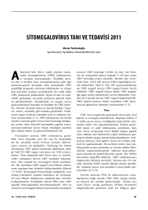 sitomegalovirus tanı ve tedavisi 2011