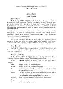 Risk Odaklı Eğitim Yönergesi - Mersin Büyükşehir Belediyesi