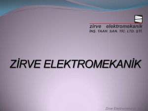 PowerPoint Sunusu - Zirve Elektromekanik