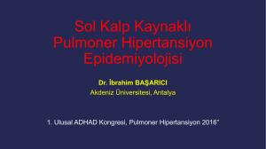 Sol Kalp Kaynaklı Pulmoner Hipertansiyon Epidemiyolojisi