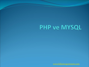 PHP ve MYSQL