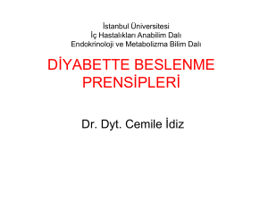 diyabet ve beslenme - İstanbul Üniversitesi