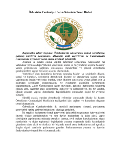 Özbekistan Cumhuriyeti Seçim Sisteminin Temel İlkeleri