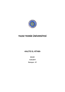 EK-001-Kalite El Kitabı - Yıldız Teknik Üniversitesi