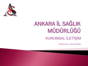 a)Dikey İletişim - Ankara İl Sağlık Müdürlüğü