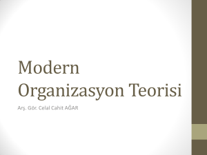 Modern Organizasyon Teorisi