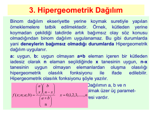 3. Hipergeometrik Dağılım