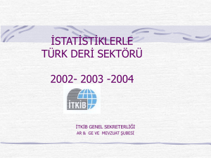 istatistiklerle türkiye deri sektörü 2001- 2002 -2003