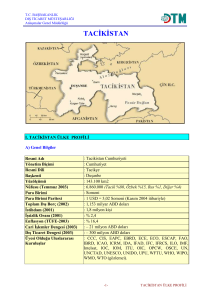 ı. tacikistan ülke profili