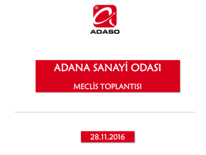 2016 Kasım - Adana Sanayi Odası