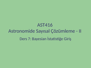 AST416 Astronomide Sayısal Çözümleme