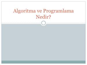 Algoritma ve Programlama Nedir?