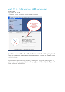 MAC OS X - Elektronik İmza Yükleme İşlemleri