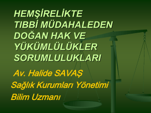 5237 Sayılı Türk Ceza Kanunu ve Sağlık Hukuku