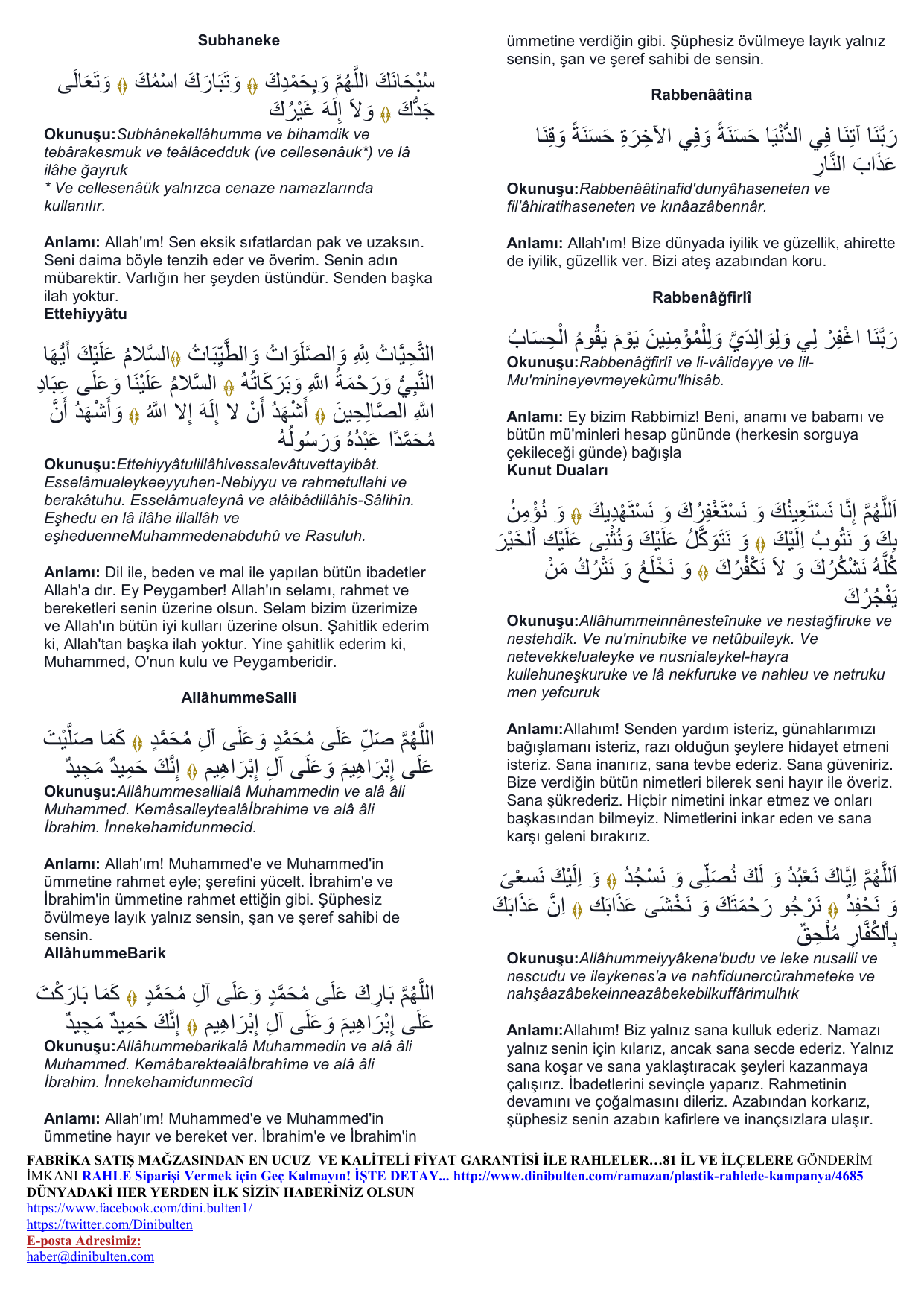 Namaz sureleri ve anlamları pdf