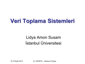 Lidya Amon SUSAM - Veri Toplama Sistemleri