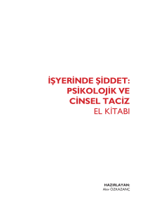 işyerinde şiddet: psikolojik ve cinsel taciz el kitabı