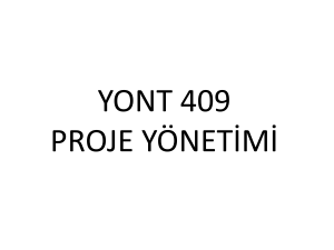 YONT 409 PROJE YÖNET*M*