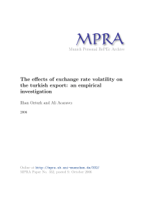 The effects of exchange rate volatility on the turkish export