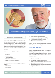 Selim Prostat Büyümesi (SPB) için İlaç Tedavisi