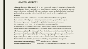 Ablativus Absolutus