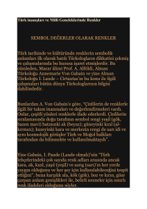 Türk inanışları ve Milli Geneleklerinde Renkler SEMBOL