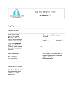 Bilgi Edinme Başvurusu Formu (Gerçek Kişiler İçin)