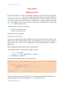 Linear Search (Doğrusal Arama)