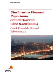 Uluslararası Finansal Raporlama Standartları`na Göre
