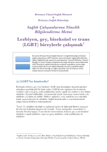 Lezbiyen, gey, biseksüel ve trans (LGBT) bireylerle çalışmak1