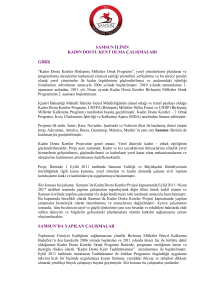 Samsun Kadın Dostu Kentler Projesi 2011