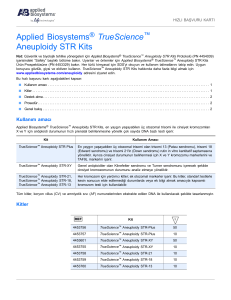 Applied Biosystems® TrueScience™ Aneuploidy STR Kits Quick